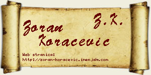 Zoran Koraćević vizit kartica